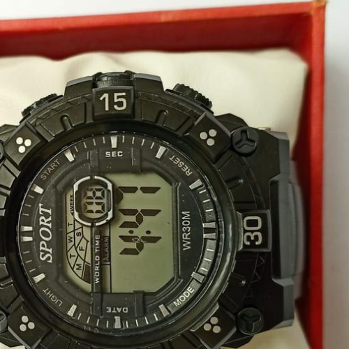 Digital Black Tactical Sports Watch