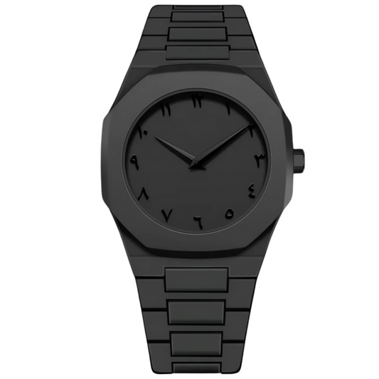 Black Aura Men's Matte Watch | Minimalist Analog Wristwatch
