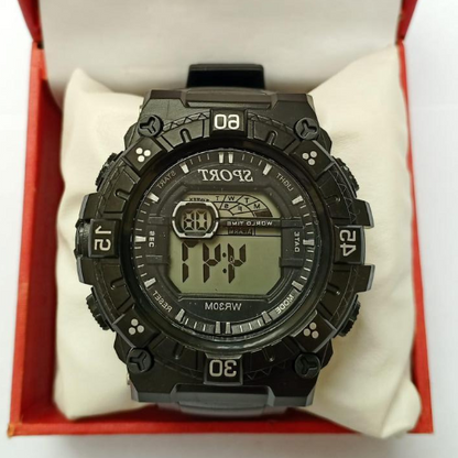 Digital Black Tactical Sports Watch