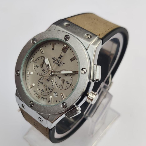 Classic Hublot Chronograph Watch – Leather Strap