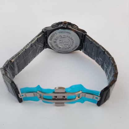 Dark Brown Hublot-Inspired Chronograph Watch for Men