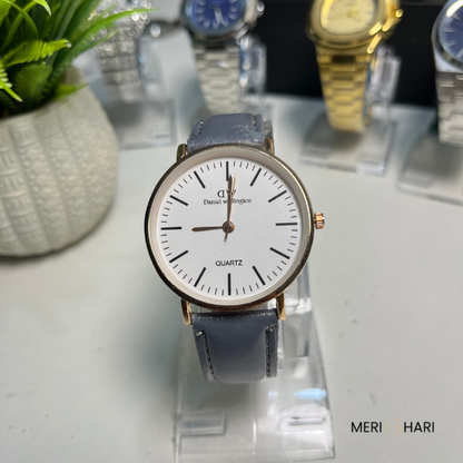 Daniel Wellington Classic Quartz Watch – Rose Gold Case with Grey Leather Strap