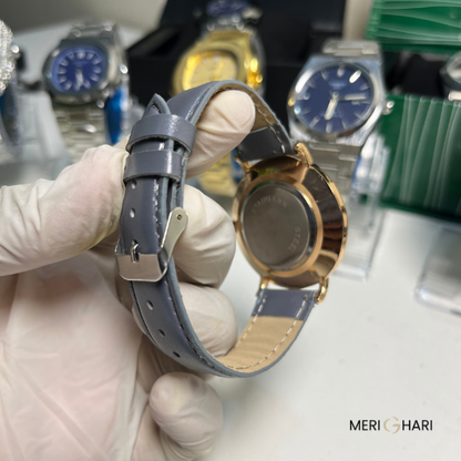 Daniel Wellington Classic Quartz Watch – Rose Gold Case with Grey Leather Strap