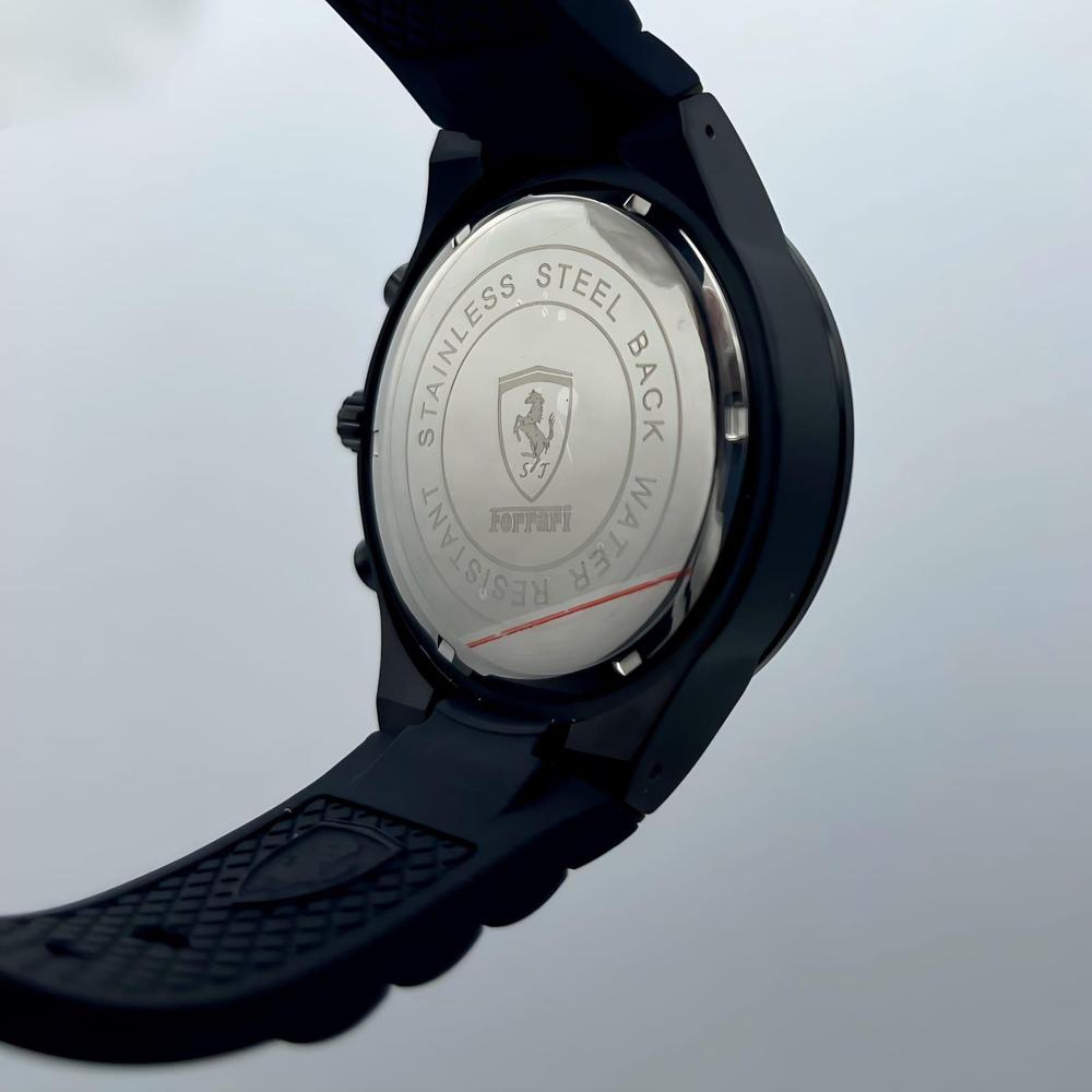 Ferrari Chronograph Sports Watch – Black & Blue Edition