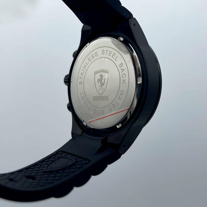 Ferrari Chronograph Sports Watch – Black & Blue Edition