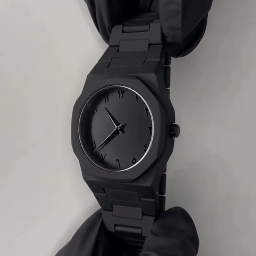 Black Aura Men's Matte Watch | Minimalist Analog Wristwatch