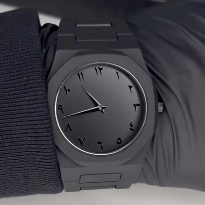 Black Aura Men's Matte Watch | Minimalist Analog Wristwatch