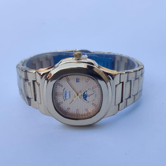Patek Philippe Day-Date Quartz Watch – 38mm Gold Stainless Steel