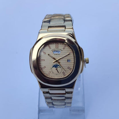 Patek Philippe Day-Date Quartz Watch – 38mm Gold Stainless Steel