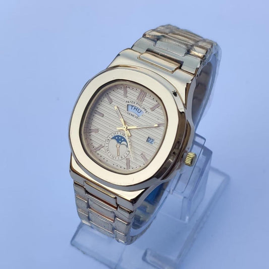 Patek Philippe Day-Date Quartz Watch – 38mm Gold Stainless Steel