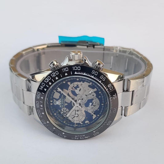 Rolex Skeleton Dial Chronograph – 42mm Stainless Steel Quartz Watch