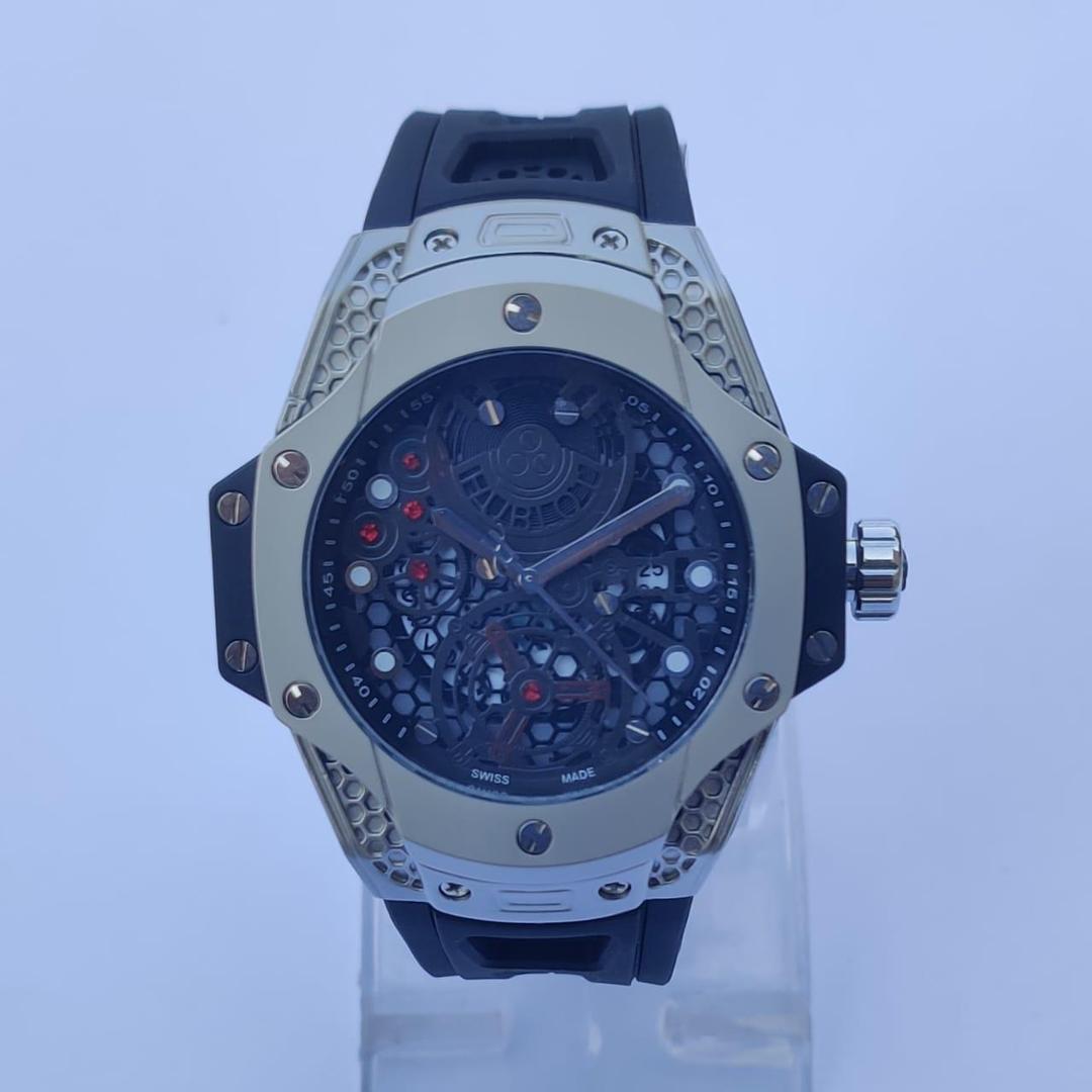 Luxury Skeleton Dial Hublot-Inspired Men's Watch