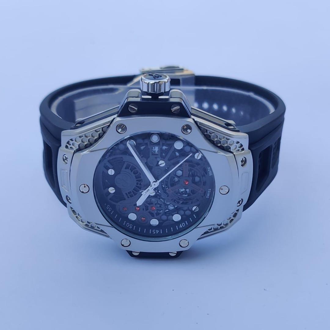 Luxury Skeleton Dial Hublot-Inspired Men's Watch