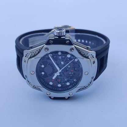 Luxury Skeleton Dial Hublot-Inspired Men's Watch