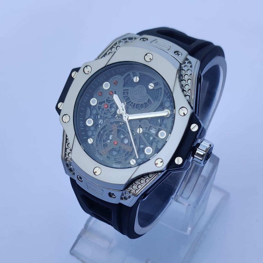 Luxury Skeleton Dial Hublot-Inspired Men's Watch