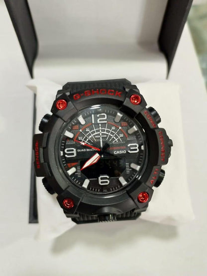G-Shock Inspired Red & Black Men's Sports Watch